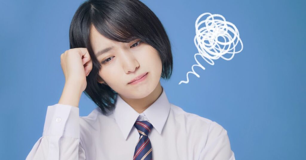 成績が伸びなくて悩む生徒